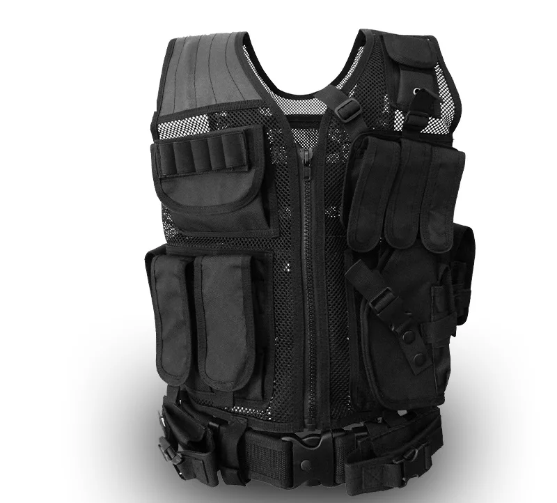Multifunctional black vest + PO * LICE posted a