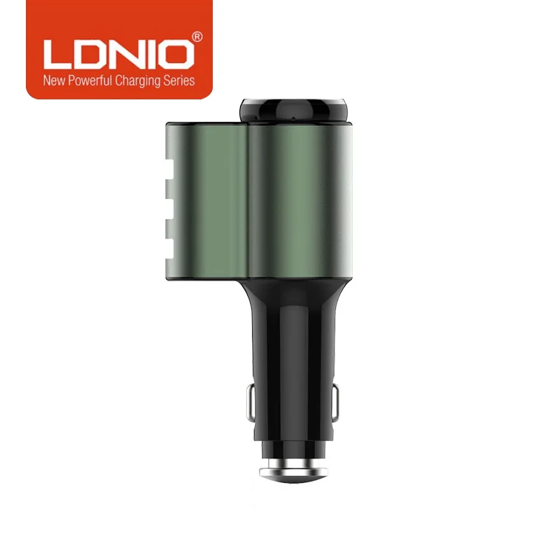 LDNIO With Wireless Bluetooth Headset Car Charger For Mobile Phone 3 USB Port 5V/4.2A Car Cigarette Lighter Charger Adapter
LDNIO With Wireless Bluetooth Headset Car Charger For Mobile Phone 3 USB Port 5V/4.2A Car Cigarette Lighter Charger Adapter
