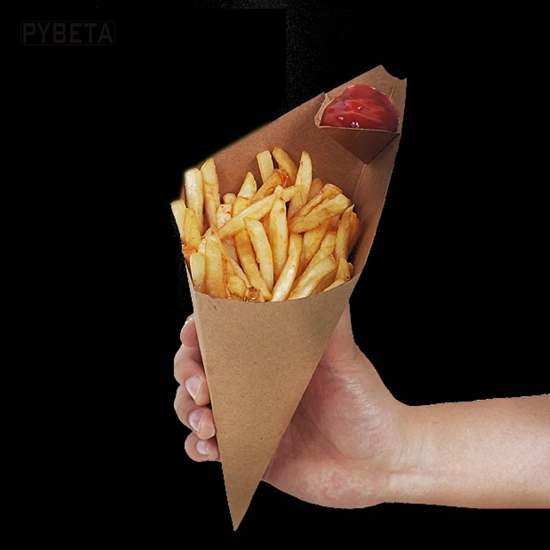 100pcs/lot-S,L Disposable Cone Kraft Paper French Fries Cup Fried Chicken Wings Popcorn Dessert Storage Boxes
100pcs/lot-S,L Disposable Cone Kraft Paper French Fries Cup Fried Chicken Wings Popcorn Dessert Storage Boxes