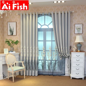 Embroidered cotton and linen blackout curtains for living room luxury lily embroidery tulle for window bedroom drapes wp337#40
Embroidered cotton and linen blackout curtains for living room luxury lily embroidery tulle for window bedroom drapes wp337#40