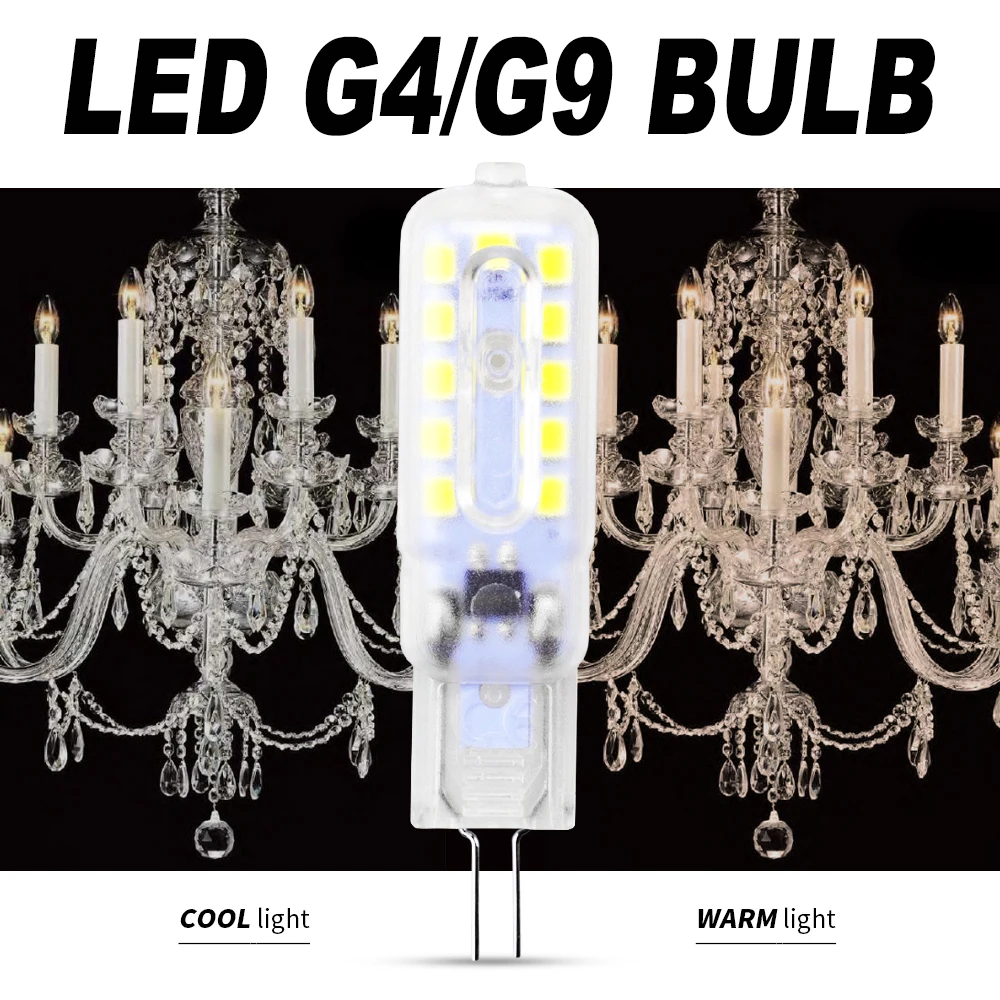 G9 LED Light 220V Dimmable Bulb G4 SMD2835 Spotlight For Crystal Chandelier Replace 3W 5W halogen Lamps Christmas Light Bulb
G9 LED Light 220V Dimmable Bulb G4 SMD2835 Spotlight For Crystal Chandelier Replace 3W 5W halogen Lamps Christmas Light Bulb