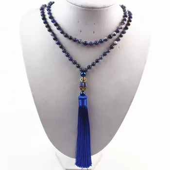 (Free Shipping) 6mm Sodalite Round Beads Nepalese Hematite Tassel Layered Design Necklace SHX1003
(Free Shipping) 6mm Sodalite Round Beads Nepalese Hematite Tassel Layered Design Necklace SHX1003