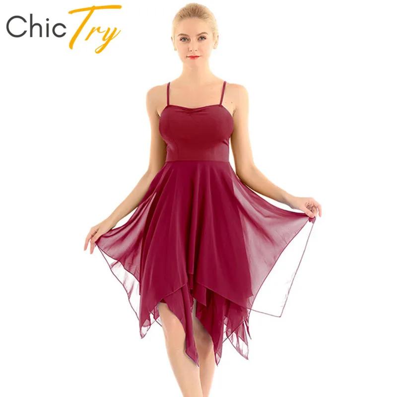 ChicTry Adult Asymmetrical Chiffon Spaghetti Straps Women Modern Ballroom Dress Ballet Tutu Contemporary Lyrical Dance Costumes
ChicTry Adult Asymmetrical Chiffon Spaghetti Straps Women Modern Ballroom Dress Ballet Tutu Contemporary Lyrical Dance Costumes