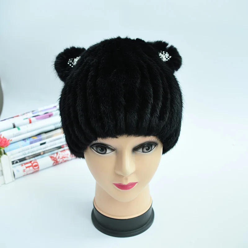 Women winter fur hat knitted mink fur beanies cap lovely cat style hat new arrival fashion russian caps
Women winter fur hat knitted mink fur beanies cap lovely cat style hat new arrival fashion russian caps