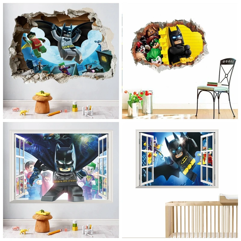 Lego Batman Super Heros Broken Wall Stickers Kids Room Decoration Movie 3d Mural Art Cartoon Avengers Home Decals
Lego Batman Super Heros Broken Wall Stickers Kids Room Decoration Movie 3d Mural Art Cartoon Avengers Home Decals