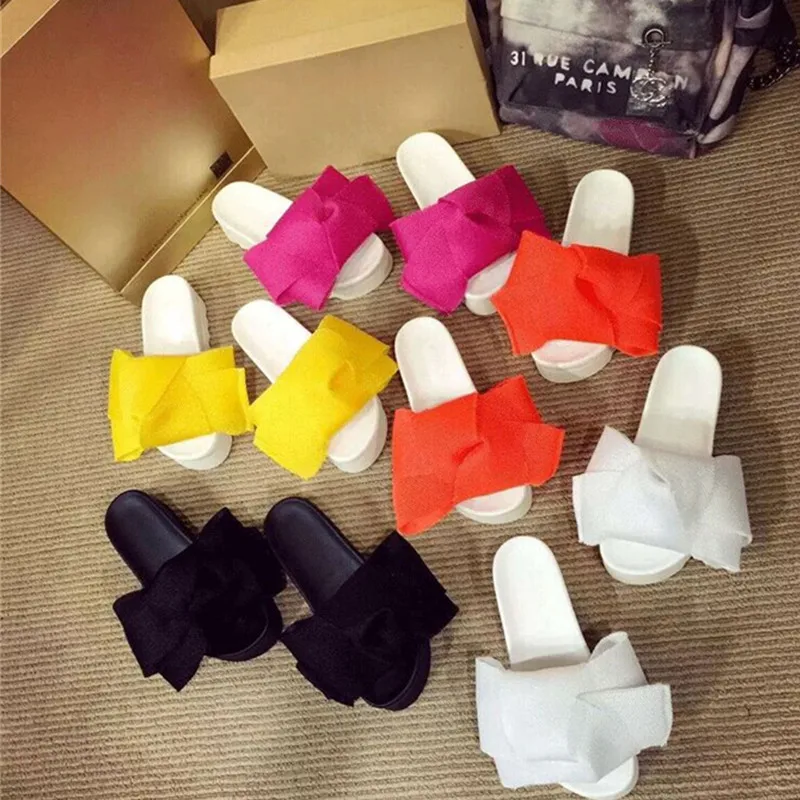 European 2017 Summer Genuuine Leather Zapatos Mujer Plataforma Slippers Thick Sole Bow-Knot pvc Slippers Beach Shoes High Heel
European 2017 Summer Genuuine Leather Zapatos Mujer Plataforma Slippers Thick Sole Bow-Knot pvc Slippers Beach Shoes High Heel