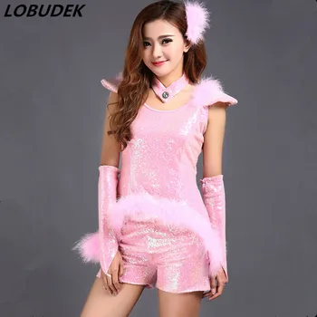 Female All-Match Cheering-section Clothing Jazz Dance Wear Sparkly Red Pink Sequins Feathers Set Modern Dance Show Stage Costume
Female All-Match Cheering-section Clothing Jazz Dance Wear Sparkly Red Pink Sequins Feathers Set Modern Dance Show Stage Costume
