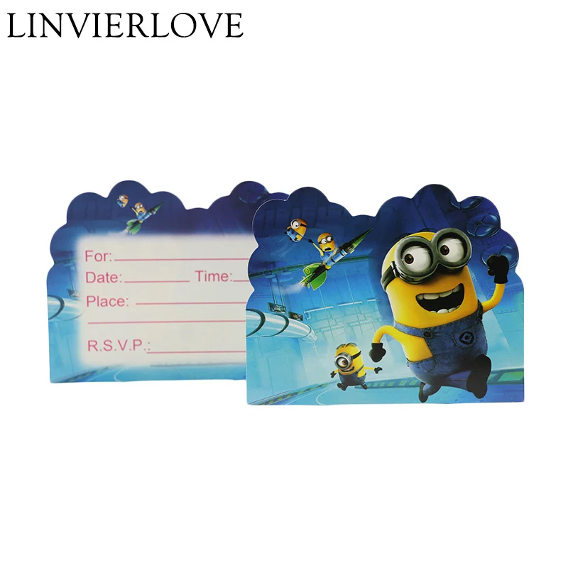 10pcs/pack Minion Cartoon Theme Party Paper Invitation Card Birthday Kids Party Decor Baby Shower Supplies Party Favors
10pcs/pack Minion Cartoon Theme Party Paper Invitation Card Birthday Kids Party Decor Baby Shower Supplies Party Favors