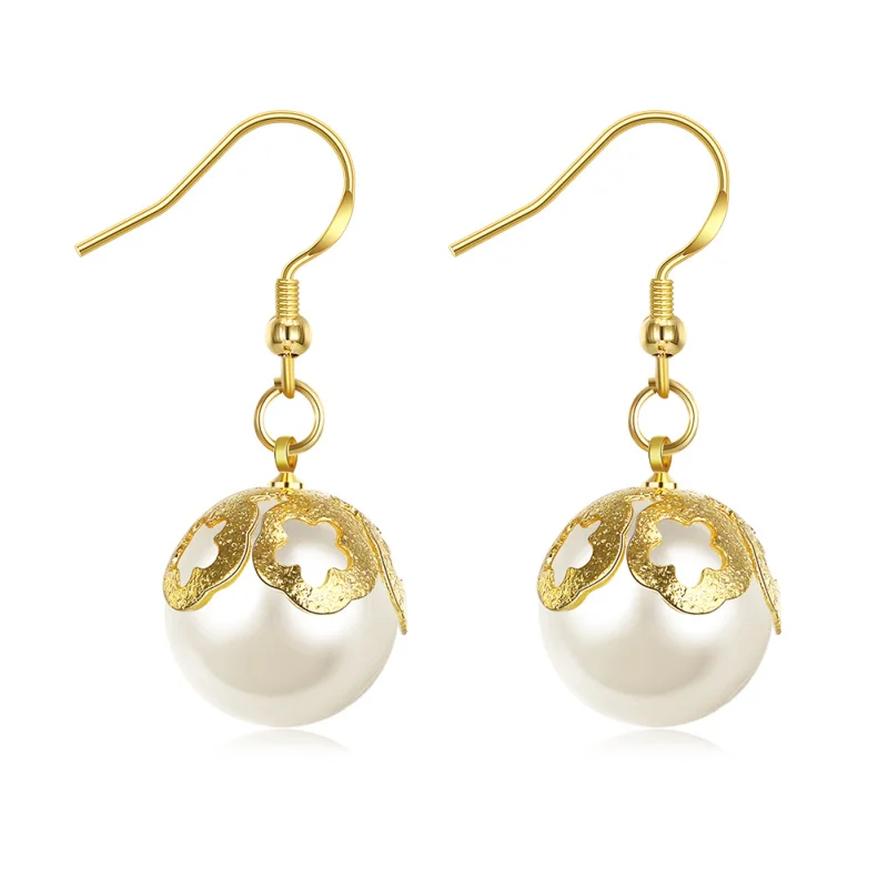 New Gold Big White Pearl Drop earrings for women fashion jewelry Wholesale Retail E2154
New Gold Big White Pearl Drop earrings for women fashion jewelry Wholesale Retail E2154