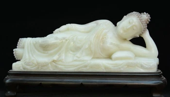 11" Old Tibet Buddhism Shoushan Stone Sleeping Shakyamuni Amitabha Buddha Statue
11" Old Tibet Buddhism Shoushan Stone Sleeping Shakyamuni Amitabha Buddha Statue