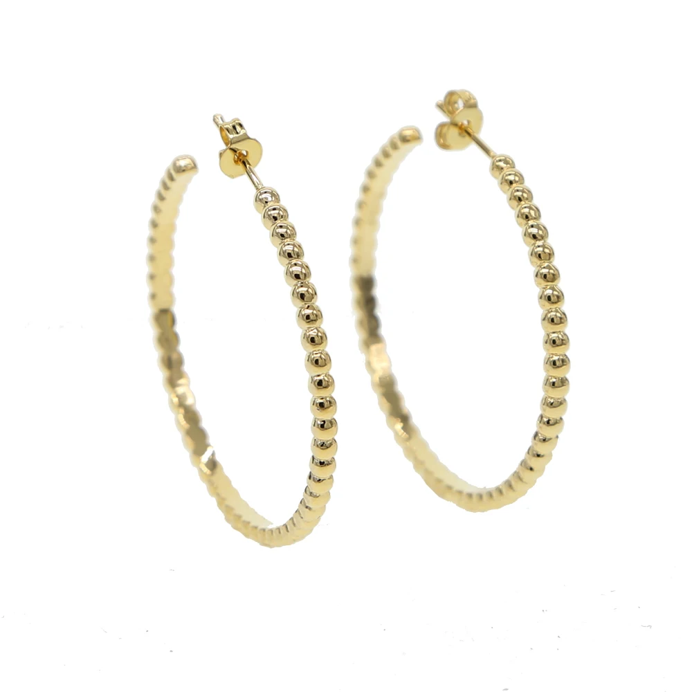 2019 Geometric circle Gold filled beaded hoop earring for women charm big hoops simple fashion jewelry for lady Valentine's Day
2019 Geometric circle Gold filled beaded hoop earring for women charm big hoops simple fashion jewelry for lady Valentine's Day