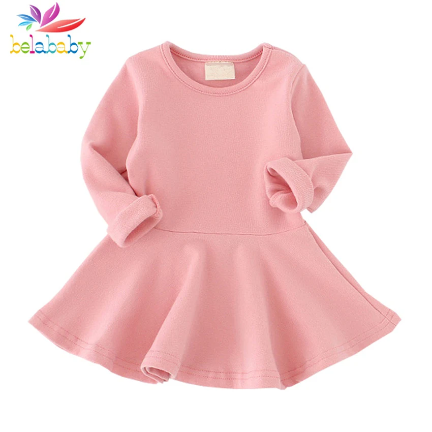 Belababy Baby Girl Dress Candy Color Long Sleeve Cotton Clothes Spring Autumn Toddler O-neck Ruffles Princess Dress Kids Vestido
Belababy Baby Girl Dress Candy Color Long Sleeve Cotton Clothes Spring Autumn Toddler O-neck Ruffles Princess Dress Kids Vestido