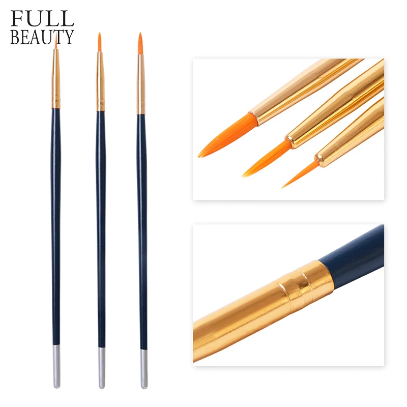 Full Beauty 3pcs 3D Flower Line Draw Nail Brush UV Gel Polish Liner Manicure Nail Art Decorations Carve Paint Pen 3 Size CH817
Full Beauty 3pcs 3D Flower Line Draw Nail Brush UV Gel Polish Liner Manicure Nail Art Decorations Carve Paint Pen 3 Size CH817