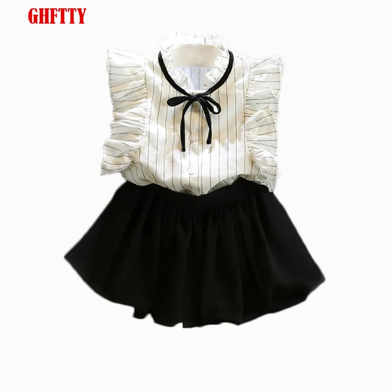Girls clothing sets 2017 new summer style kids clothes girls sleeveless striped shirts + black skirt toddler girl clothing
Girls clothing sets 2017 new summer style kids clothes girls sleeveless striped shirts + black skirt toddler girl clothing