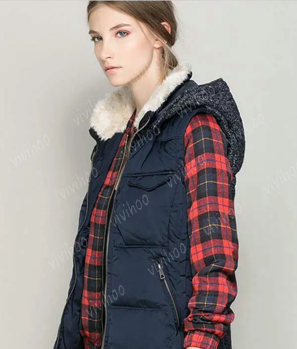 New High Quality Winter Women Cotton Casual Solid Knit Patchwork Vest Padded Hooded Waistcoat Thick Warm Sleeveless Jacket Coat
New High Quality Winter Women Cotton Casual Solid Knit Patchwork Vest Padded Hooded Waistcoat Thick Warm Sleeveless Jacket Coat