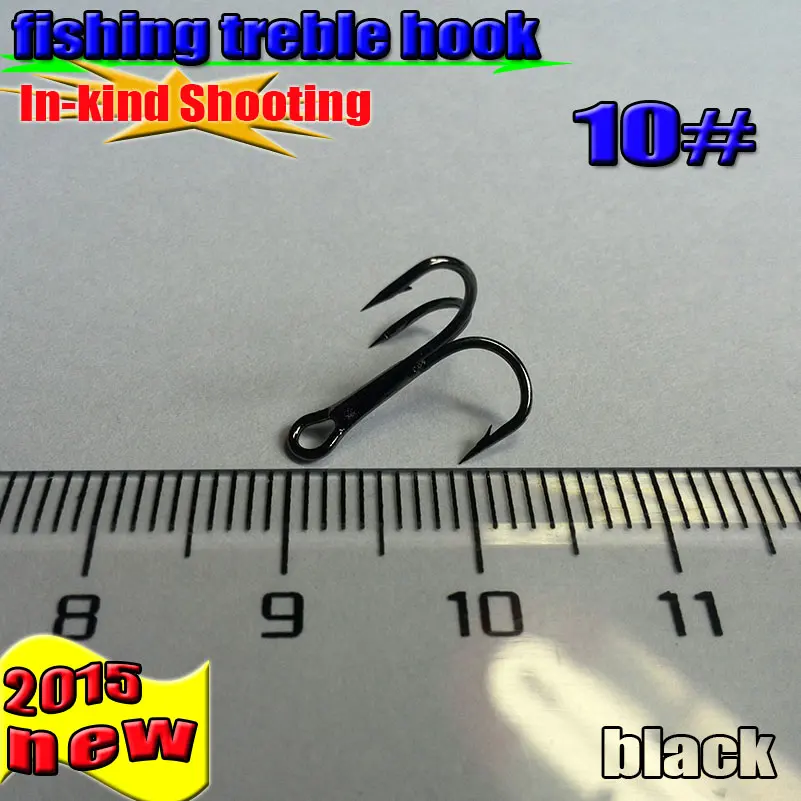 

Treble Fishing Hooks Barble Hook Round Bend High Quality 100pcs/lot 10# 1$ off one more purchase