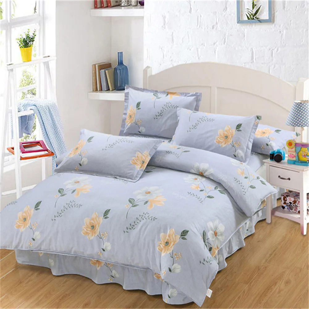 Hot sell fashion Pastoral style yellow flower gray bed skirt bedclothes home textie Duvet cover Bed skirt pillowcase kid/adult
Hot sell fashion Pastoral style yellow flower gray bed skirt bedclothes home textie Duvet cover Bed skirt pillowcase kid/adult