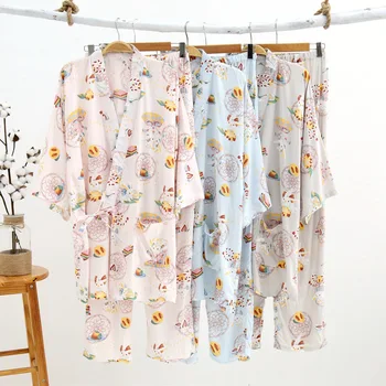 Fashion Women Pajamas Sets Soft Yukata Kimono Cotton Print Sleep Lounge Top and Pants Girl Nightgown Sleepwear Homewear Pyjamas
Fashion Women Pajamas Sets Soft Yukata Kimono Cotton Print Sleep Lounge Top and Pants Girl Nightgown Sleepwear Homewear Pyjamas