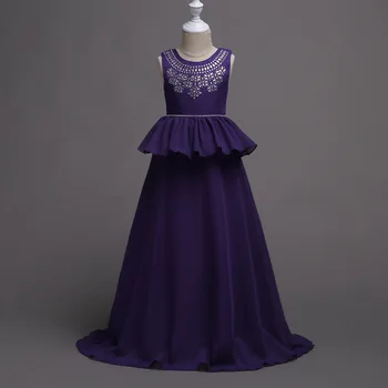 Vintage Kids Clothes Children Long Formal Gowns Rhinestone Pageant Prom Dresses Sleeveless Evening Party Dress for Teen Girl
Vintage Kids Clothes Children Long Formal Gowns Rhinestone Pageant Prom Dresses Sleeveless Evening Party Dress for Teen Girl