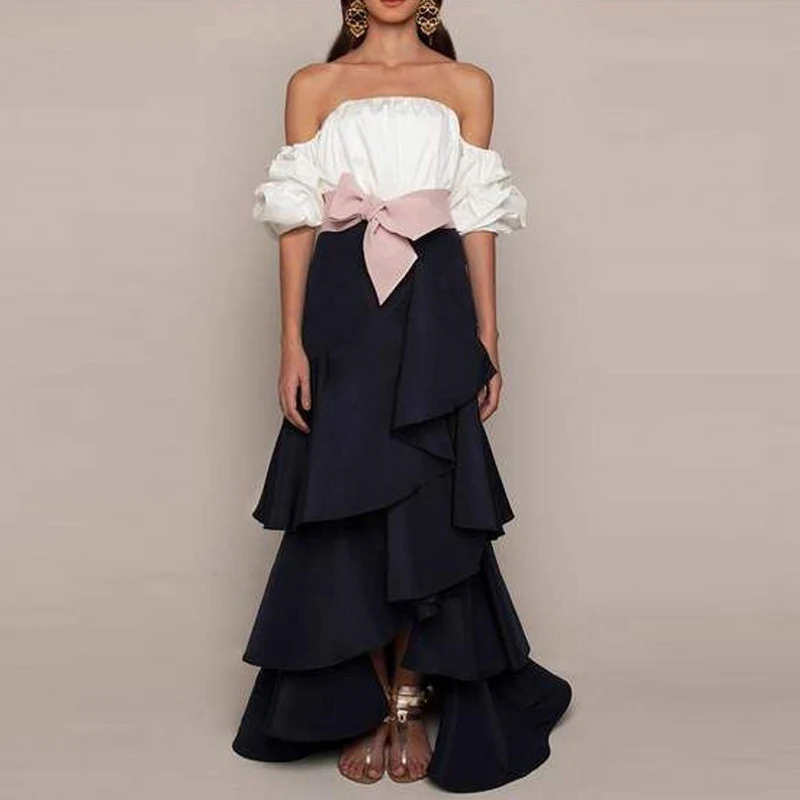 Black Tiered Ruffles Satin Skirts With Pink Bow High Waist Saudi Arabic Women Skirts Personalized Long Skirts
Black Tiered Ruffles Satin Skirts With Pink Bow High Waist Saudi Arabic Women Skirts Personalized Long Skirts
