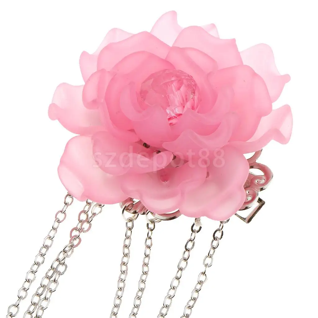 3 Pieces Costume Classic Flower Hair Clip Tassel Hair Barrette for Hanfu COS Hair Ornaments