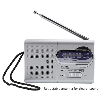 SOONHUA Multi-Function Radio Mini Pocket AM/FM BC-R119 Radios Two bands With Speaker Receiver Telescopic Retractable Antenna
SOONHUA Multi-Function Radio Mini Pocket AM/FM BC-R119 Radios Two bands With Speaker Receiver Telescopic Retractable Antenna