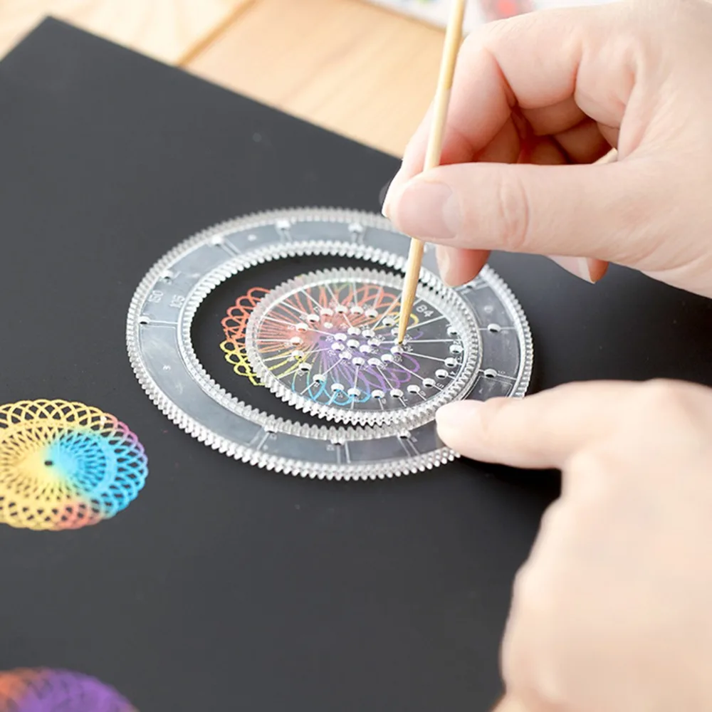 Spirograph Drawing Design Tin toy set 27PCS Spiral Designs Interlocking Gears & Wheels Creative Drawing Educational toy for kids
Spirograph Drawing Design Tin toy set 27PCS Spiral Designs Interlocking Gears & Wheels Creative Drawing Educational toy for kids