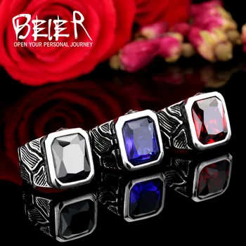 BEIER Vintage Cool Retro Stainless Steel Rings 316L Gothic Crackle Blue/Black Stone Jewerly For Man BR8-236
BEIER Vintage Cool Retro Stainless Steel Rings 316L Gothic Crackle Blue/Black Stone Jewerly For Man BR8-236