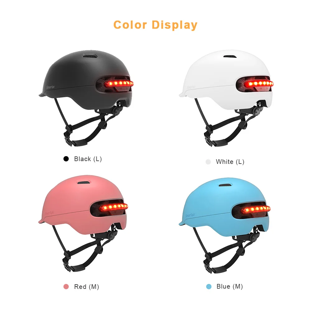 Xiaomi Smart4u SH50 MTB Bike Scooter Cycling Helmet Intelligent Back LED Light 