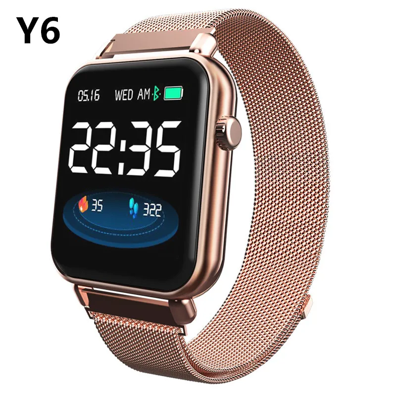 

Y6 pro smart bracelet fitness bracelet heart rate blood pressure oxygen information reminds smart band Fitness tracker PK B57