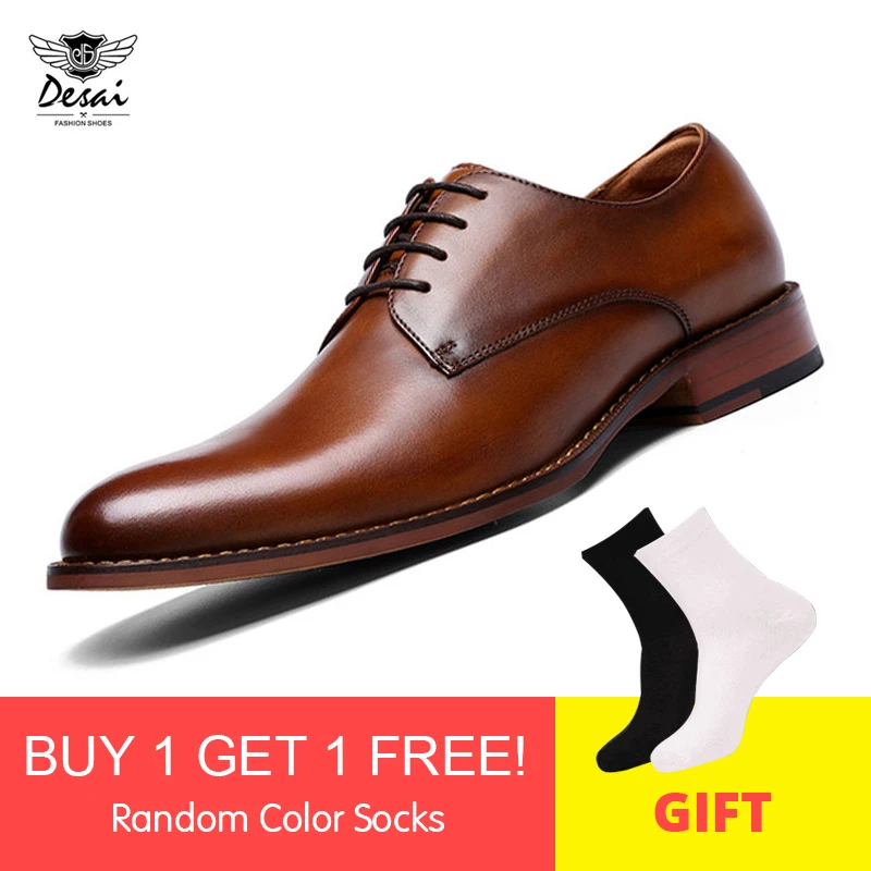DESAI Brand 2019 New Men's Genuine Leather Shoes Business Dress Elegant Gentleman Shoes Simple British Style Wedding Shoes Black
DESAI Brand 2019 New Men's Genuine Leather Shoes Business Dress Elegant Gentleman Shoes Simple British Style Wedding Shoes Black