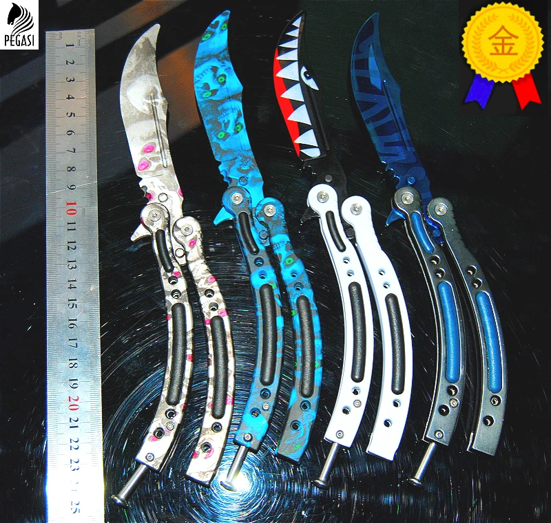 cs go Butterfly in knife balisong Karambit folding knife blade gift training knife Practice knife not sharpened
cs go Butterfly in knife balisong Karambit folding knife blade gift training knife Practice knife not sharpened
