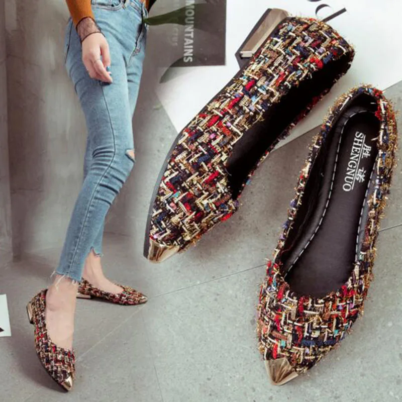 Europe Women Fashion Pointed Toe Plaid Stretch Fabric Casual Pumps,Shallow Mouth Rubber Slip-on Single Low Heels Shoes Non-slip
Europe Women Fashion Pointed Toe Plaid Stretch Fabric Casual Pumps,Shallow Mouth Rubber Slip-on Single Low Heels Shoes Non-slip