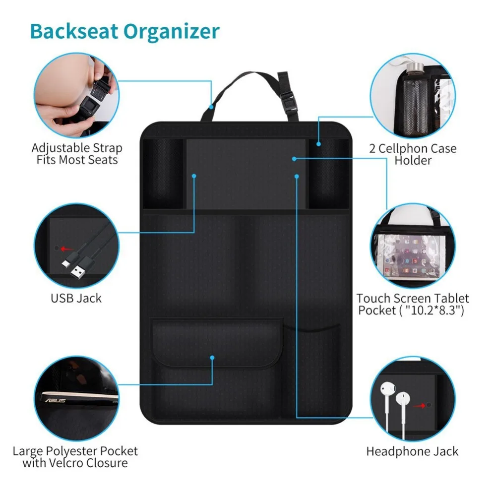 Car Seat Organizer Back Seat Touch Screen iPad Tablet Holder Car Styling Storage Bag Drink Organizer Cup Holder Car Accessories
Car Seat Organizer Back Seat Touch Screen iPad Tablet Holder Car Styling Storage Bag Drink Organizer Cup Holder Car Accessories