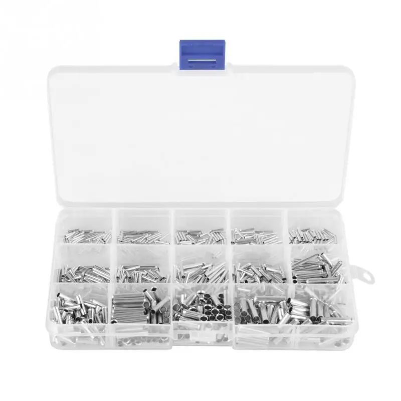 700Pcs 14 Values 10-22 AWG Non-insulated Ferrule Copper Terminals Assortment Kit for Wire Cable
700Pcs 14 Values 10-22 AWG Non-insulated Ferrule Copper Terminals Assortment Kit for Wire Cable