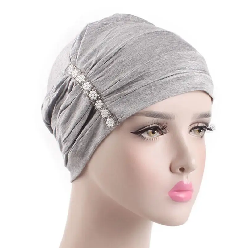Women Elastic Cancer Hat Chemo Turban Wrap Cap Hair Loss Head Scarf Beading Muslim women cap beanie casquette gorras A8
Women Elastic Cancer Hat Chemo Turban Wrap Cap Hair Loss Head Scarf Beading Muslim women cap beanie casquette gorras A8