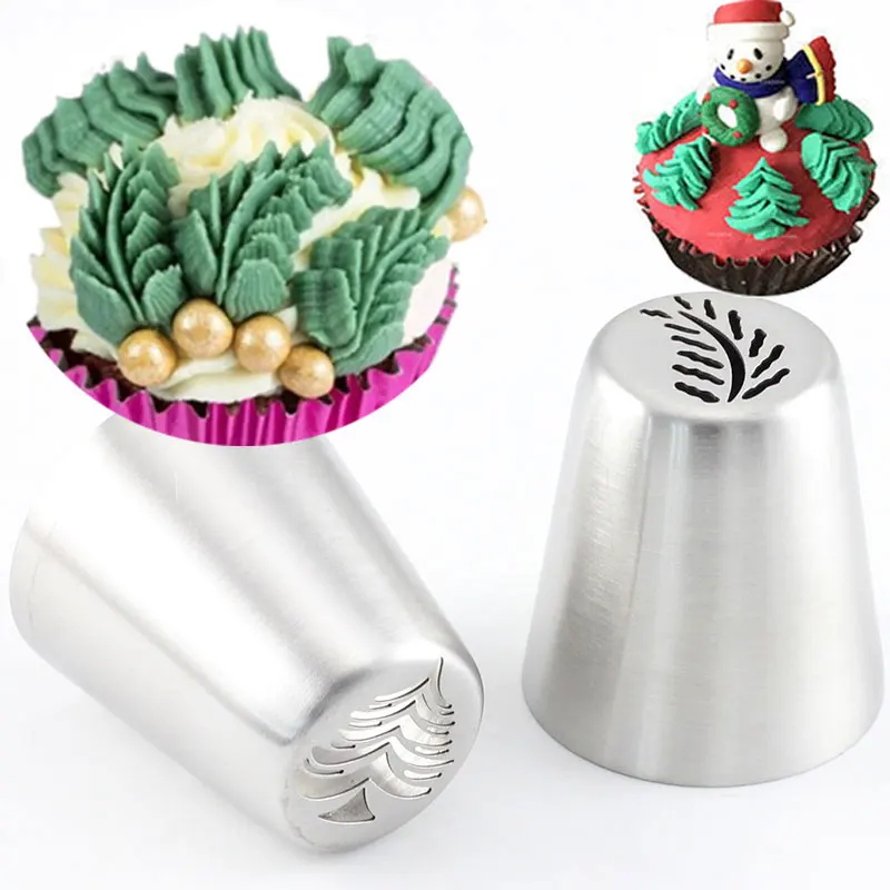 2Pcs Christmas Tree Piping Icing Nozzles Russian Stainless Steel Kitchen Baking Pastry Tool Cake Decorating Tools
2Pcs Christmas Tree Piping Icing Nozzles Russian Stainless Steel Kitchen Baking Pastry Tool Cake Decorating Tools