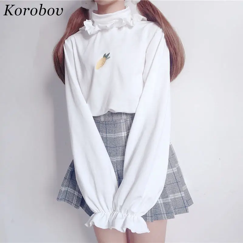 Korobov Sweet Fleece Sweatshirt Cartoon Printed Hoodies 2018 Long Sleeve Turtleneck Tops Spring Autumn Japanese Pullover 308
Korobov Sweet Fleece Sweatshirt Cartoon Printed Hoodies 2018 Long Sleeve Turtleneck Tops Spring Autumn Japanese Pullover 308