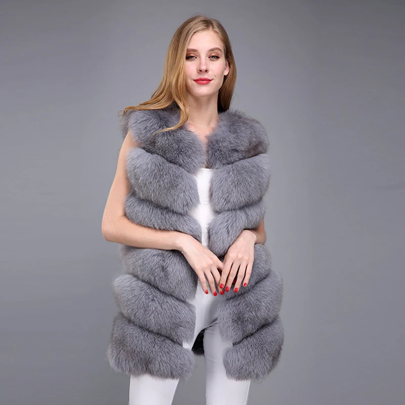 UPPIN искусственного меха жилет мех плюс Размеры пальто Для женщин зимние теплые