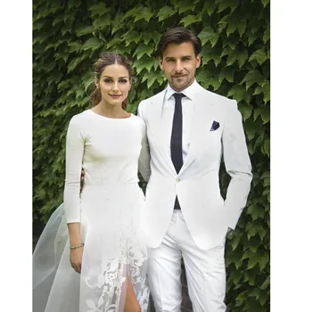 Custom Made Peak Lapel One Button White Groom Tuxedos Suit Men's suits Wedding Suits Groom Wear (Jacket+Pants) 
Custom Made Peak Lapel One Button White Groom Tuxedos Suit Men's suits Wedding Suits Groom Wear (Jacket+Pants)