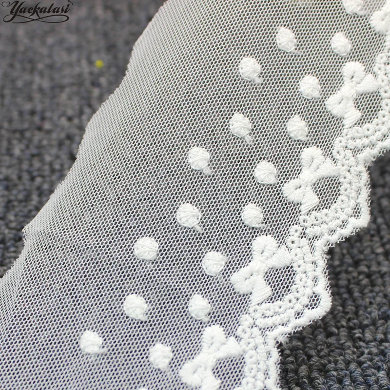 YACKALASI Cotton Lace Embroidered Applique Soft Tulle Lace Fabrics Dot Floral Scalloped Sewing Apparel Trims Vintage 7CM
YACKALASI Cotton Lace Embroidered Applique Soft Tulle Lace Fabrics Dot Floral Scalloped Sewing Apparel Trims Vintage 7CM