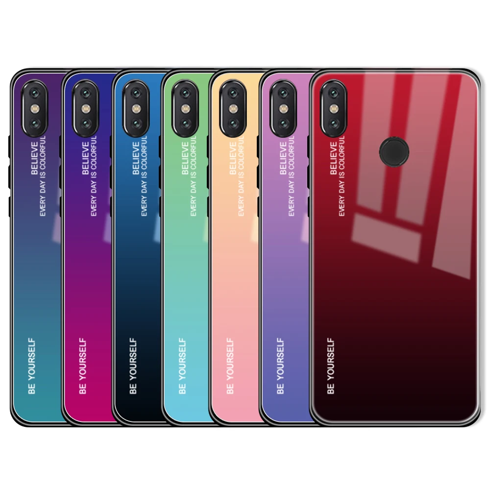 For Xiaomi Redmi Note 7 6 Pro Note 5 Case Gradient Tempered Glass Cover For Xiaomi Mi 8 and Pocophone F1 Case Protective Fundas
For Xiaomi Redmi Note 7 6 Pro Note 5 Case Gradient Tempered Glass Cover For Xiaomi Mi 8 and Pocophone F1 Case Protective Fundas