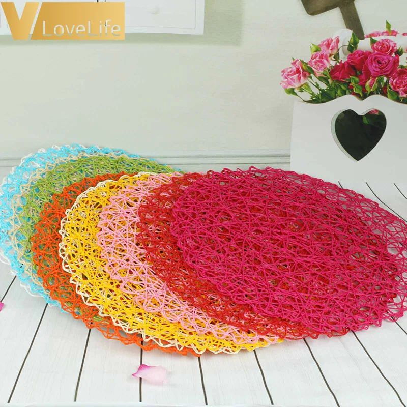 6pcs Paper Rope Mesh Round Table Placemats Home Kitchen Xmas Kids DIY Decoration Pads 38*38cm
6pcs Paper Rope Mesh Round Table Placemats Home Kitchen Xmas Kids DIY Decoration Pads 38*38cm