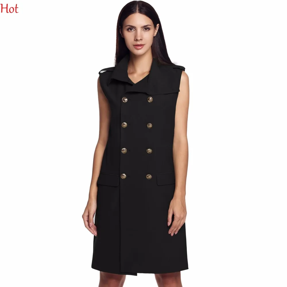 Plus Size Women Vest High Neck Sleeveless Long Gilets Double Breasted Leisure Waistcoats Long Trench Coats Outwear Top YC001280
Plus Size Women Vest High Neck Sleeveless Long Gilets Double Breasted Leisure Waistcoats Long Trench Coats Outwear Top YC001280
