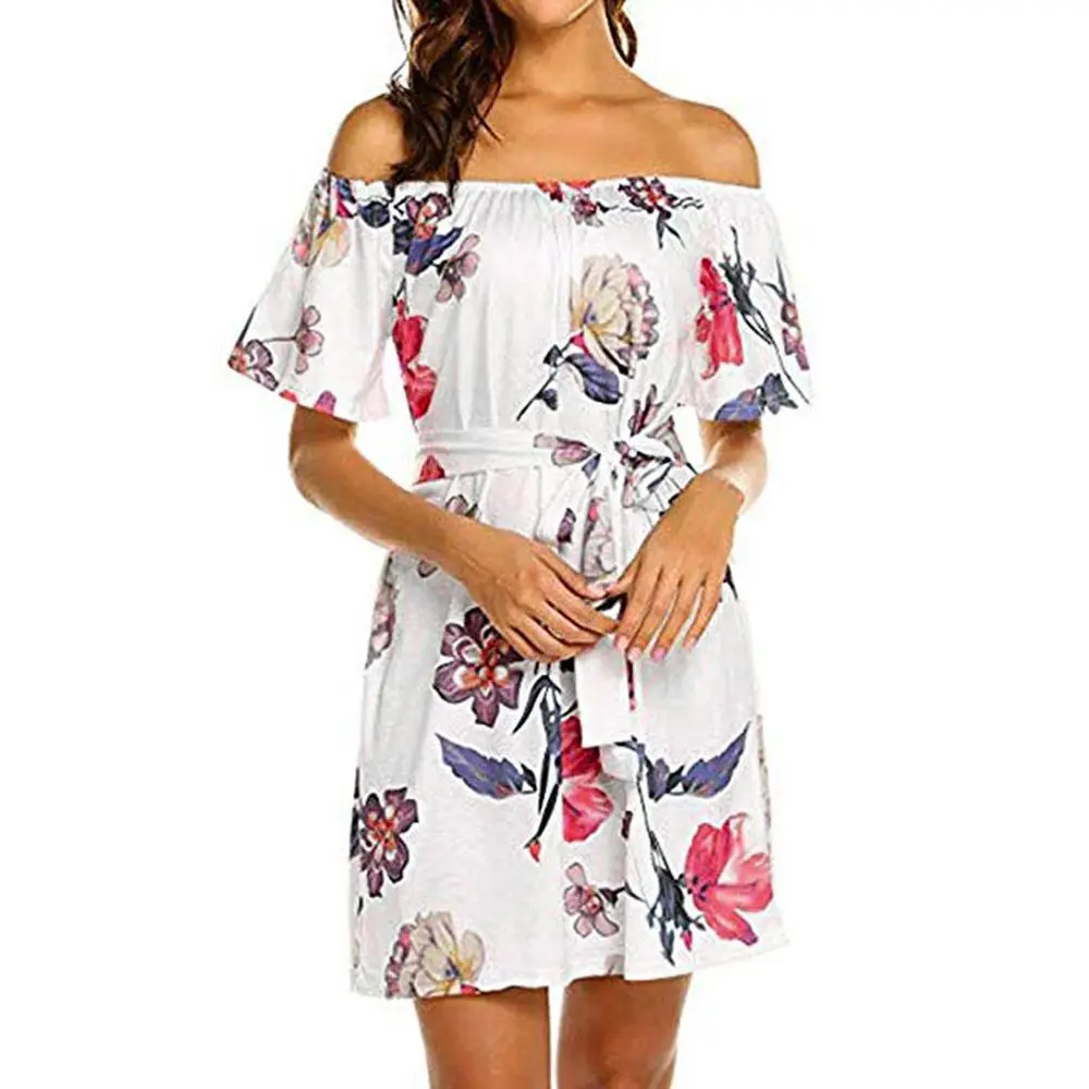 Floral Print Summer Sexy Dress on for Women Mini Dress Strapless Off the Shoulder Beach Sundress mujer ladies Vestidos de fiesta
Floral Print Summer Sexy Dress on for Women Mini Dress Strapless Off the Shoulder Beach Sundress mujer ladies Vestidos de fiesta