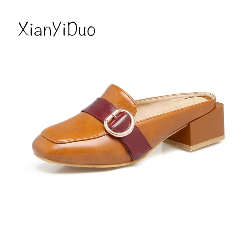 XianYiDuo Summer Shoes Women's Slippers med Heels Metal Decoration big plus size 34-48 Flip Flops Closed toe/761-2
XianYiDuo Summer Shoes Women's Slippers med Heels Metal Decoration big plus size 34-48 Flip Flops Closed toe/761-2