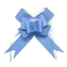 10 pièces/lot paillettes tirer papillon nœuds événements de mariage décoration d'anniversaire cadeaux de noël décor 3cm * 50m(China)