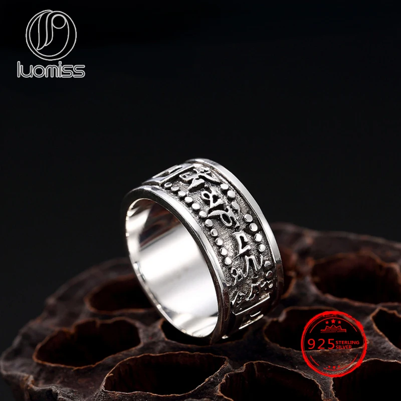 S925 Sterling Silver Antique Style Tibetan Six Word Mantra Personality Pattern Couple Ring Wholesale
S925 Sterling Silver Antique Style Tibetan Six Word Mantra Personality Pattern Couple Ring Wholesale