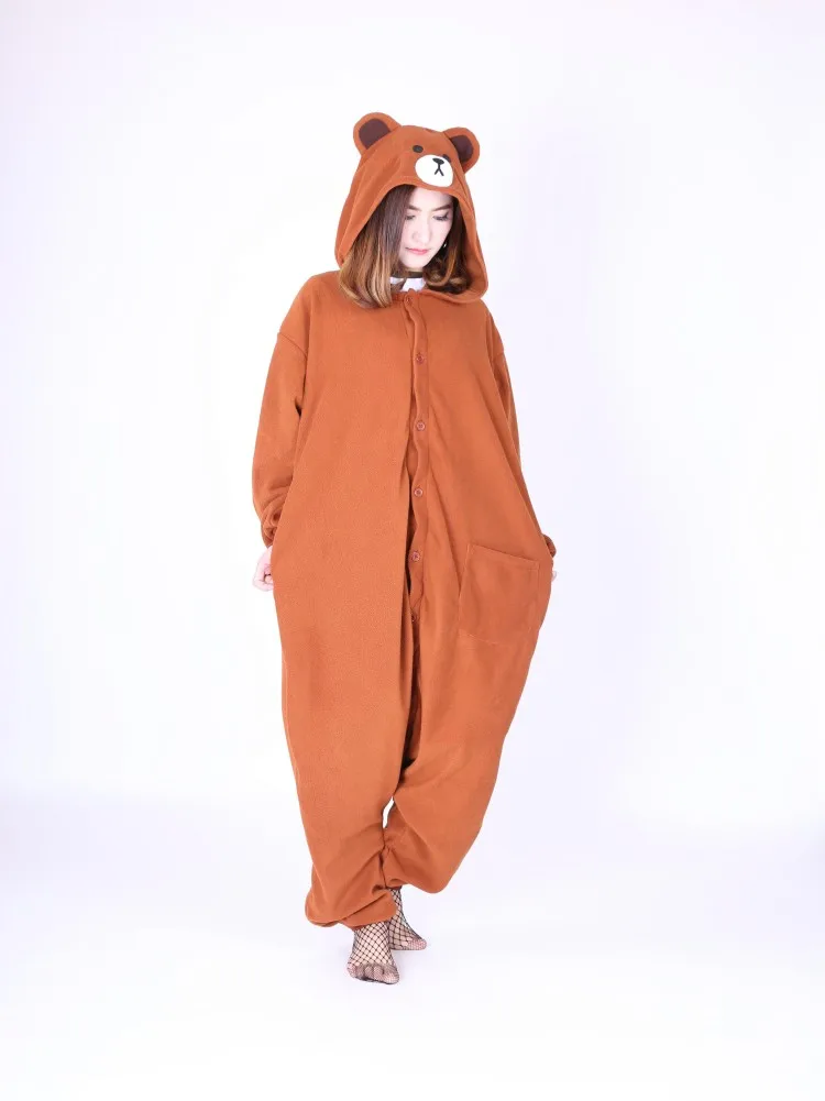 Anime BROWN BEAR Onesie Adult Animal Cosplay Costume Women Men Fleece Halloween Jumpsuits Kawaii Party Pijamas
Anime BROWN BEAR Onesie Adult Animal Cosplay Costume Women Men Fleece Halloween Jumpsuits Kawaii Party Pijamas