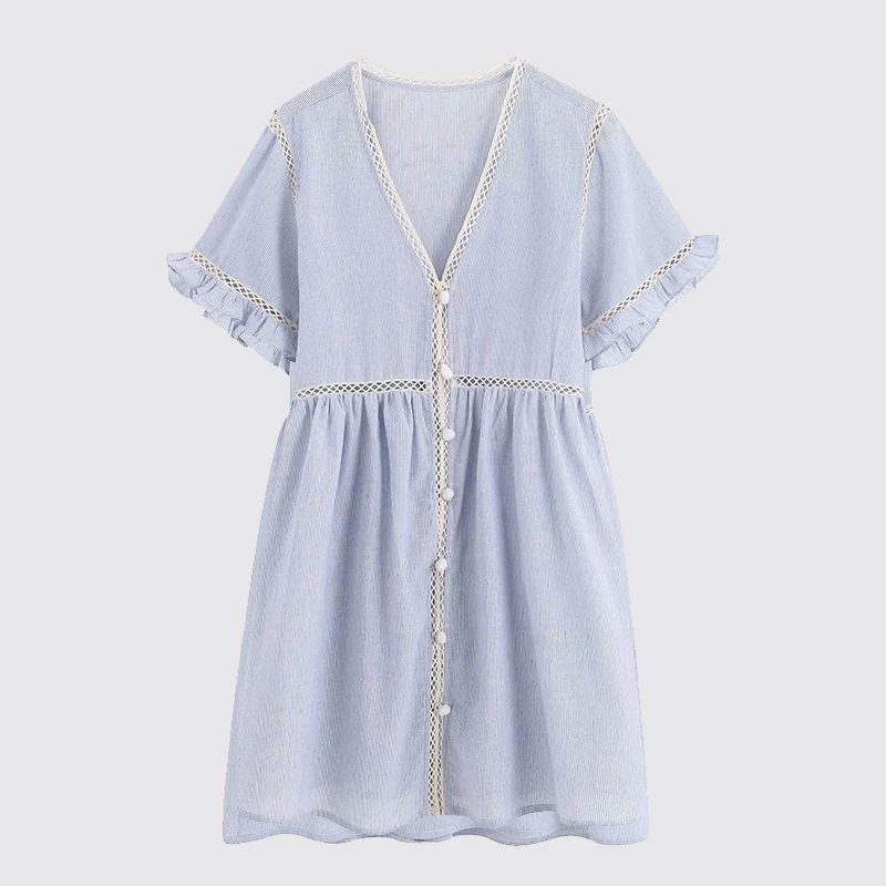 Dress Womens Summer 2019 Street Leisure French Hollow Out Stripe V-Neck Dresses Beach Holiday Party Sexy Christmas Clothing
Dress Womens Summer 2019 Street Leisure French Hollow Out Stripe V-Neck Dresses Beach Holiday Party Sexy Christmas Clothing